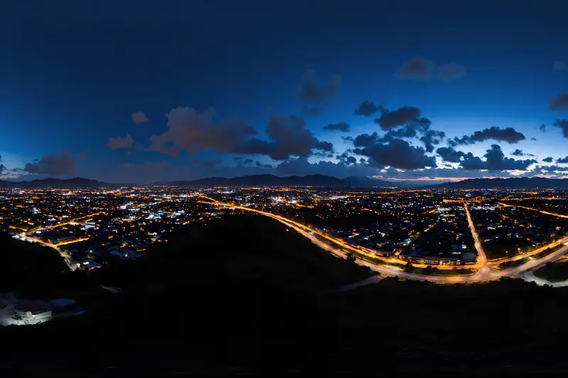 HDRI Aerial Night Cityscape Panoramas Asset Thumbnail