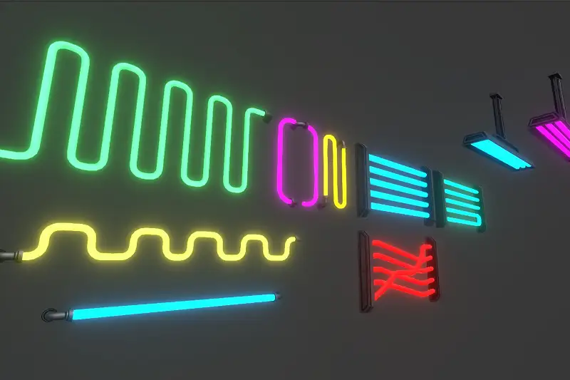 CyberPunk Neon Lamps Asset Image