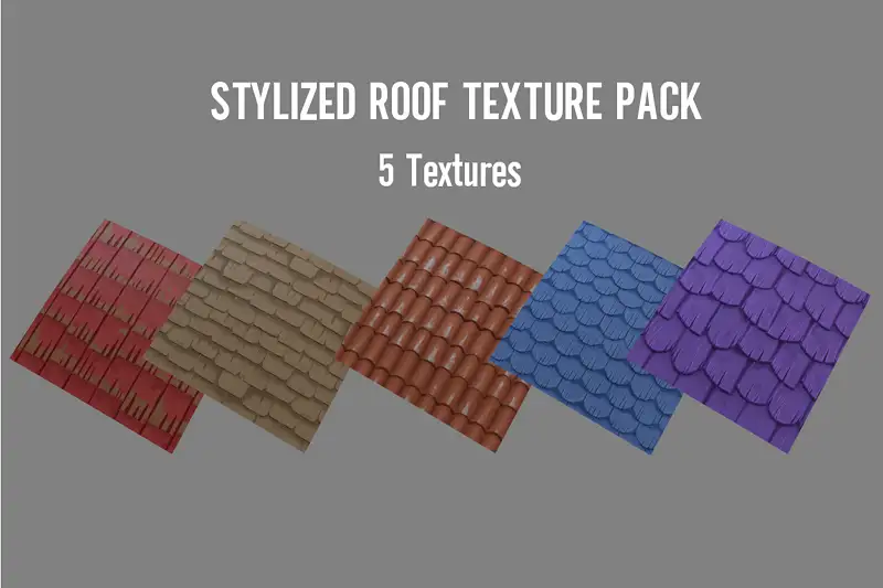 Stylized Roof Shingle Textures Asset Image