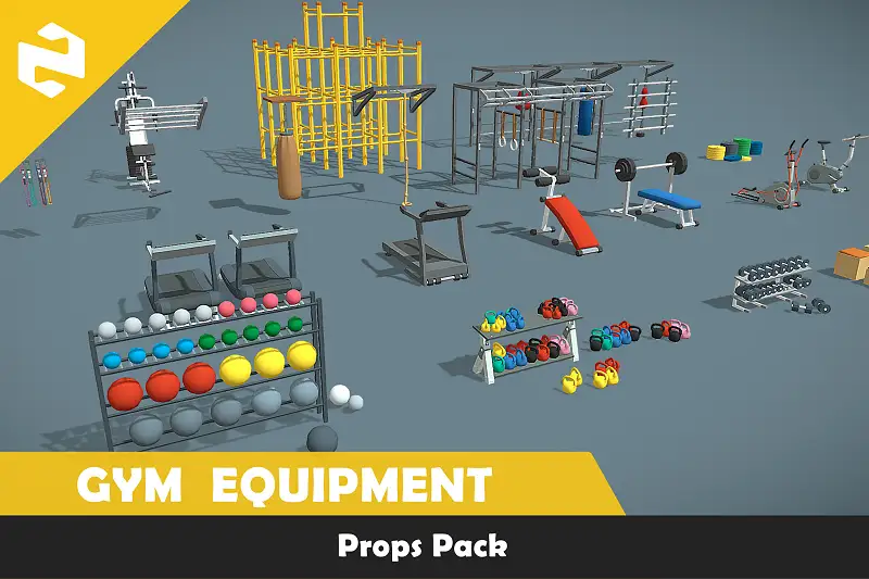 Props Pack - Gym Equipment Asset Image