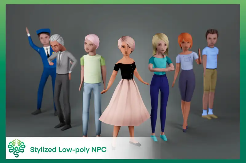 Stylized Low-poly NPC Asset Image