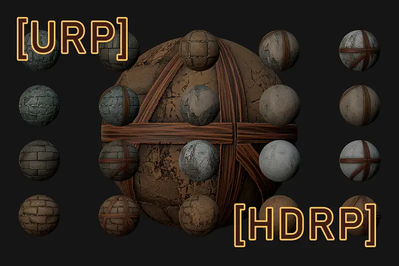 [URP][HDRP] Walls Pack Textures Asset Image