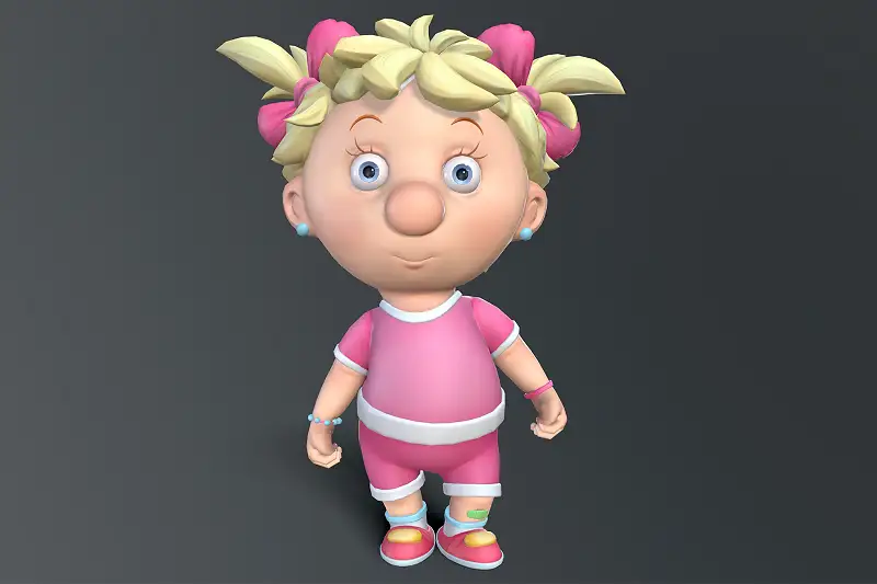 Cartoon Girl Asset Image