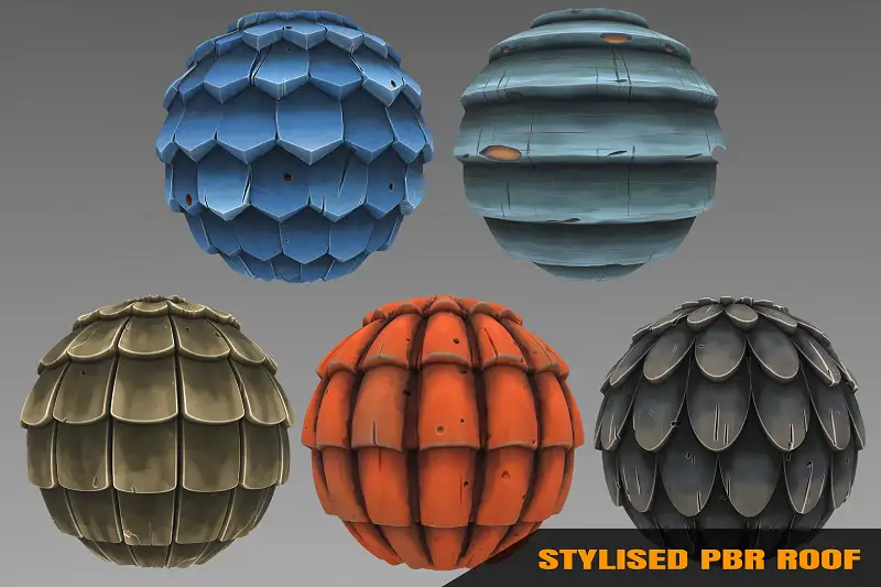 Stylized Roof PBR Materials Vol 01 Asset Thumbnail