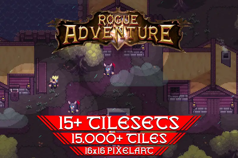 2D TopDown Tilesets Bundle Rogue Adventure World Asset Thumbnail