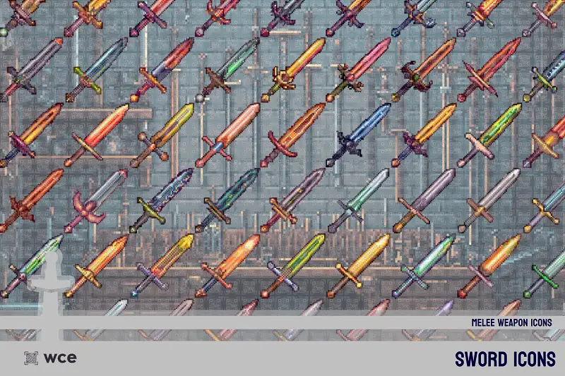 Sword Icons - 2D Pixel Melee Combat Weapons and RPG Weapon Bundle Asset Image