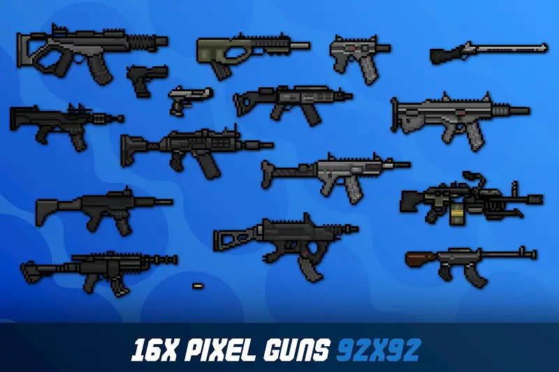 Pixel Art Firearm Collection 98x98 Asset Image