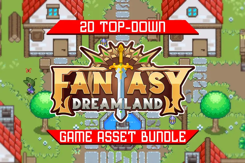 2D TopDown Tilesets Fantasy Dreamland Asset Thumbnail