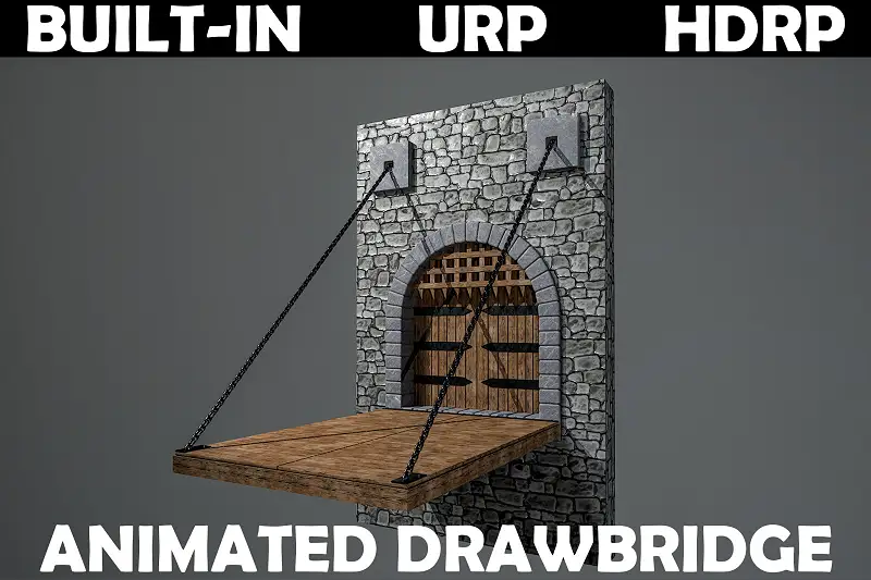 Animated DrawBridge Modular Antique Asset Image