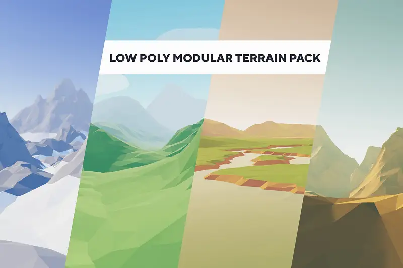 Low Poly Modular Terrain Pack Asset Thumbnail