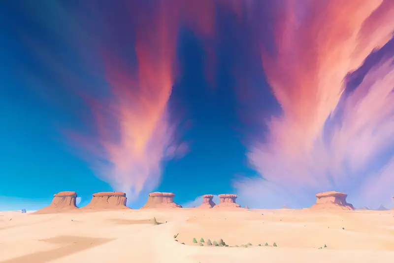 Skybox - Stylized Red Rock Desert Sunset Asset Thumbnail