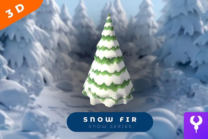 Cartoon Snow Fir Asset Thumbnail