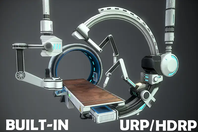 Futuristic Medical Bed Scanner Sci-fi Asset Image