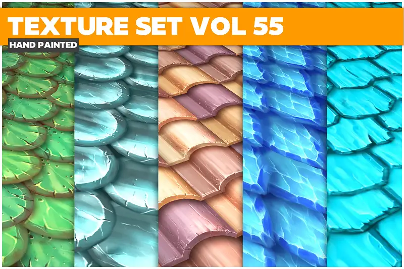 Texture Set Vol.55 Hand Painted Roof Asset Thumbnail