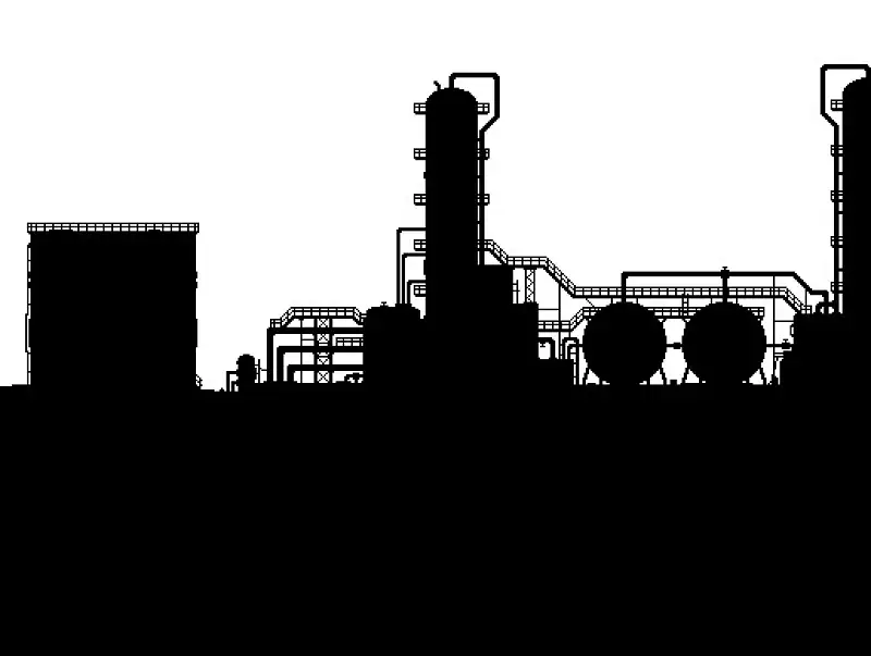 Industry Background Elements (Black-and-White Pixelart) Asset Image