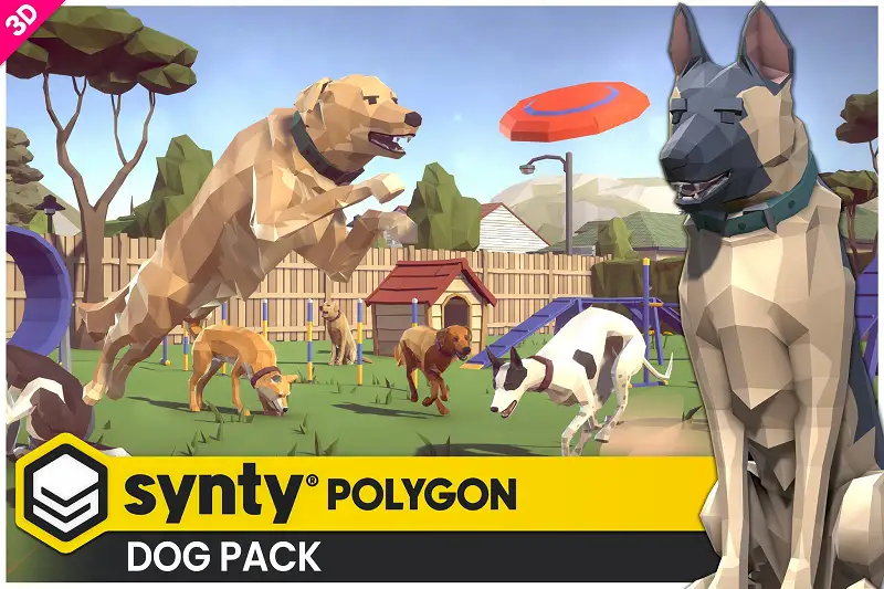 Dog Pack - Synty POLYGON - Dog animations and controller Asset Thumbnail