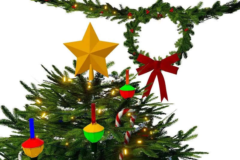 Christmas Tree Wreath Adjustable Garland and Bubble Lights Package Asset Thumbnail