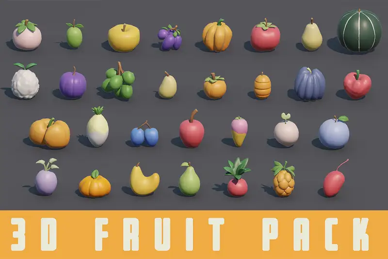 3D Fruit Mega Pack Asset Image