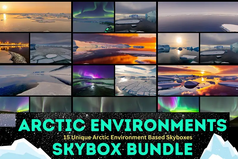 Arctic Environments Bundle - 15 Various Arctic Scenes Asset Thumbnail