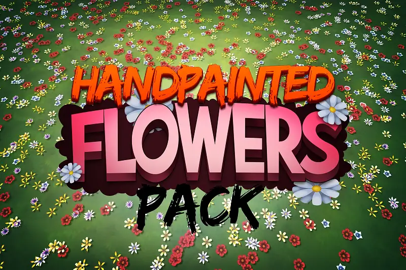 3D Handpainted Flowers Asset Thumbnail