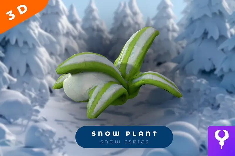 Cartoon Snow Plant Asset Thumbnail