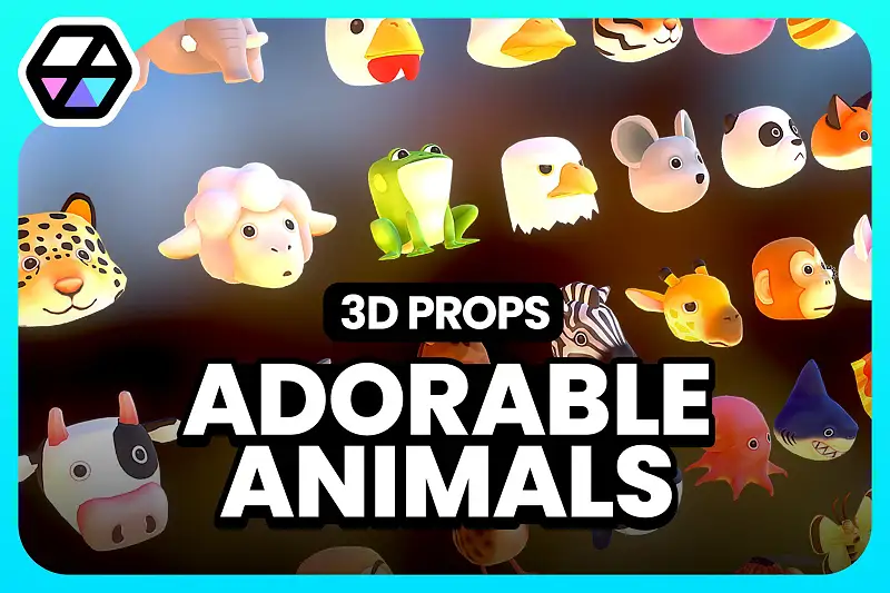 3D Props - Adorable Animal Set Asset Thumbnail