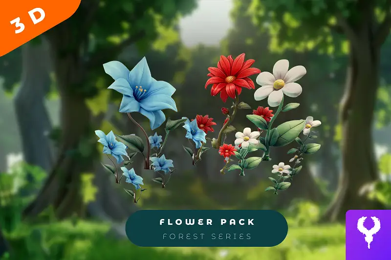 Cartoon Flower Pack Asset Thumbnail