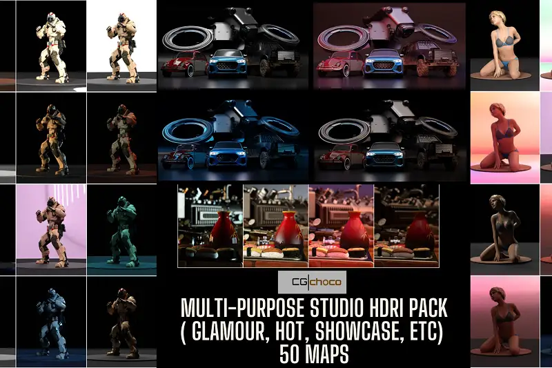 Multi-Purpose Studio HDRI Pack ( Glamour, Hot, Showcase, etc) Asset Thumbnail