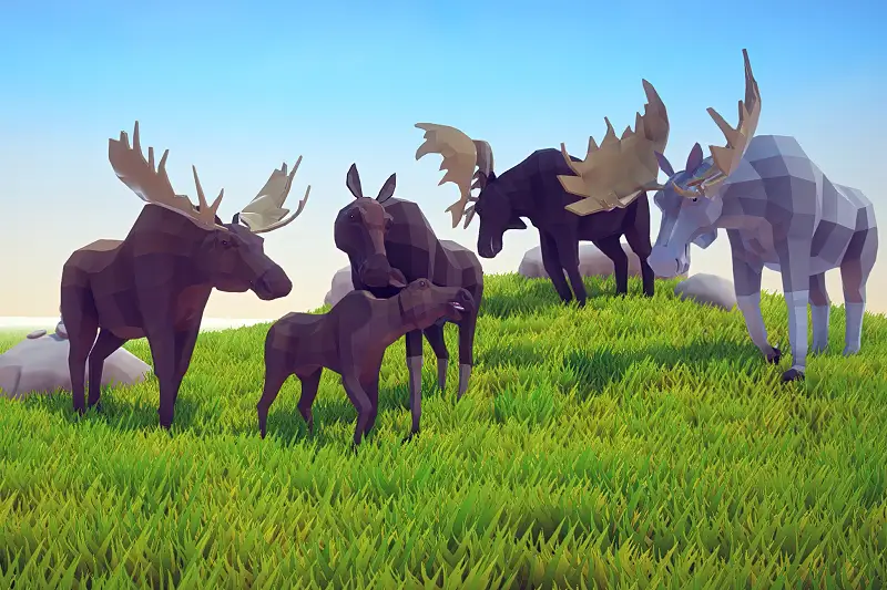 Poly Art: Moose Asset Thumbnail