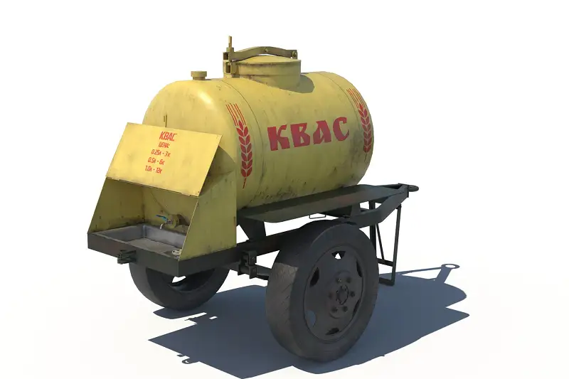 Soviet-style drink tank trailer model Asset Image